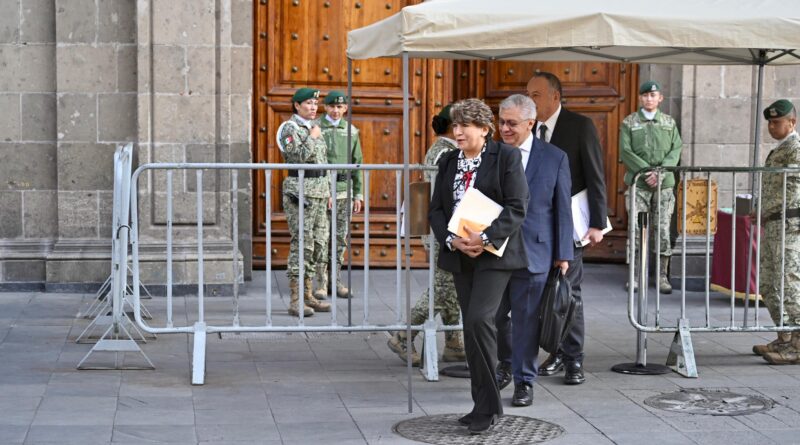 Gobernadora Delfina Gómez Álvarez se reúne con el Gabinete de Seguridad Federal en Palacio Nacional