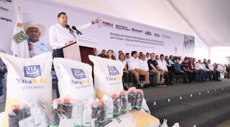 Entrega Gobernador Armenta 18 mdp en Obra Comunitaria y apoyos al campo en Tlachichuca