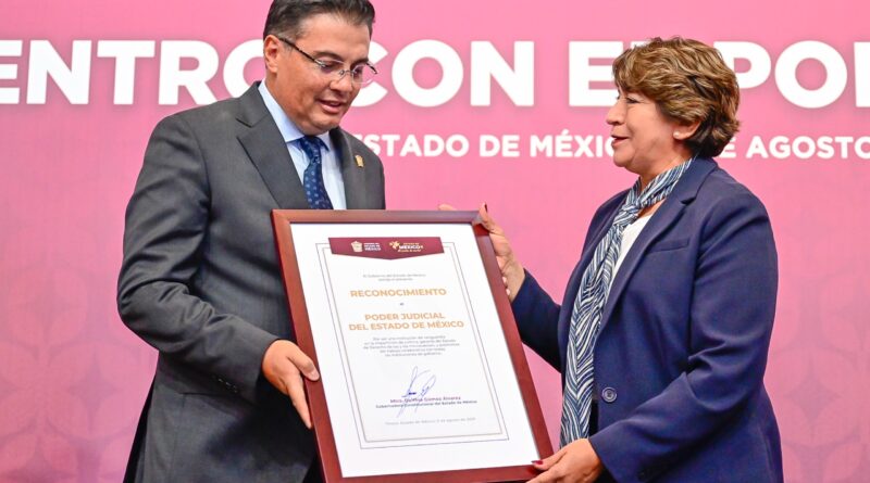 Delfina Gómez reconoce trabajo de magistrados en transformación del Poder Judicial del Estado de México