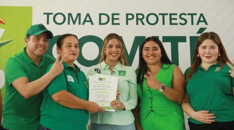 Ruth González Silva toma protesta a comités municipales del PVEM en El Naranjo y Tamasopo