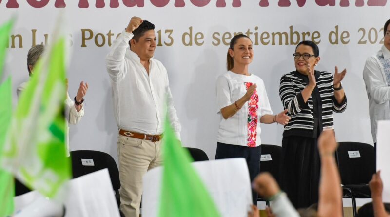 Con gestiones de Ricardo Gallardo, presidenta Claudia Sheinbaum anuncia pago a docentes de telesecundaria