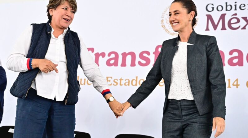 Gobernadora recibe a la Presidenta Sheinbaum en el Estado de México, en el marco de su Primer Informe