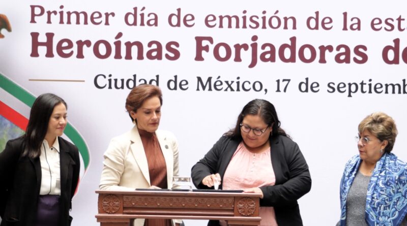 Segob, SEP, Secretaría de las Mujeres y Correos de México homenajean a “Heroínas forjadoras de la Patria” con 25 estampillas postales