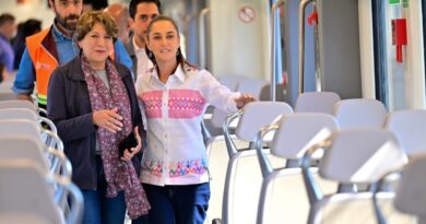 Claudia Sheinbaum y Delfina Gómez recorren por primera vez el Tren Suburbano al AIFA, que conectará a más de 82 mil usuarios diarios