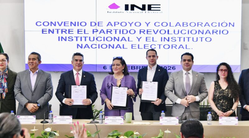 Firman INE y PRI convenio de colaboración para captación de registros mediante app