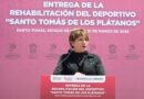 Entrega Delfina Gómez Deportivo Santo Tomás de los Plátanos; espacio para la convivencia comunitaria beneficia a más de 9 mil personas