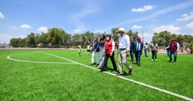 Atiende Gobernadora Delfina Gómez demanda histórica en Teotihuacán; entrega Unidad Deportiva con inversión de 22.4 mdp