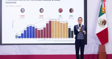 Presidenta Sheinbaum resalta reducción anual preliminar de 45% en homicidios dolosos, de 2024 al primer trimestre de 2026 Presidenta Sheinbaum resalta reducción anual preliminar de 45% en homicidios dolosos, de 2024 al primer trimestre de 2026