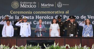 Amor al pueblo vence al entreguismo y a la ambición; la patria se ama y defiende: Claudia Sheinbaum conmemora defensa del Puerto de Veracruz