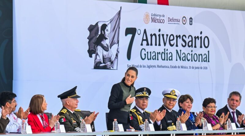 Presidenta Sheinbaum encabeza en EdoMéx Séptimo Aniversario de la Guardia Nacional, en compañía de la Gobernadora Delfina Gómez