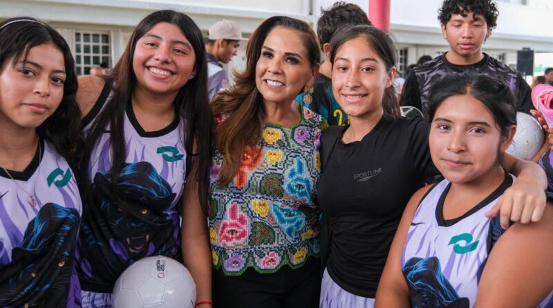 Entrega Mara Lezama nuevo domo en Conalep Cancún Plantel IV y llama a las juventudes a elegir vida plena y saludable