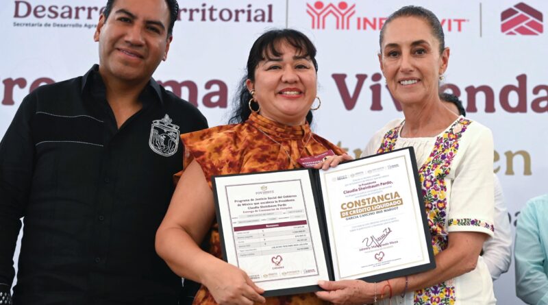 Vivienda para el Bienestar ayuda al crecimiento económico al aportar 1% al PIB y beneficia a 30 millones de personas: Presidenta Claudia Sheinbaum entrega viviendas en Chiapas