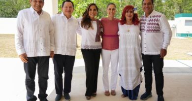 Eduardo Ramírez acompaña a Claudia Sheinbaum en recorrido de supervisión del Tren Maya de carga