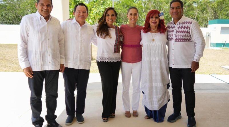 Eduardo Ramírez acompaña a Claudia Sheinbaum en recorrido de supervisión del Tren Maya de carga