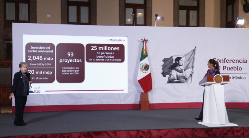En el sexenio se invertirán 20 mil mdp para sanear ríos Atoyac, Lerma-Santiago y Tula: presidenta Sheinbaum