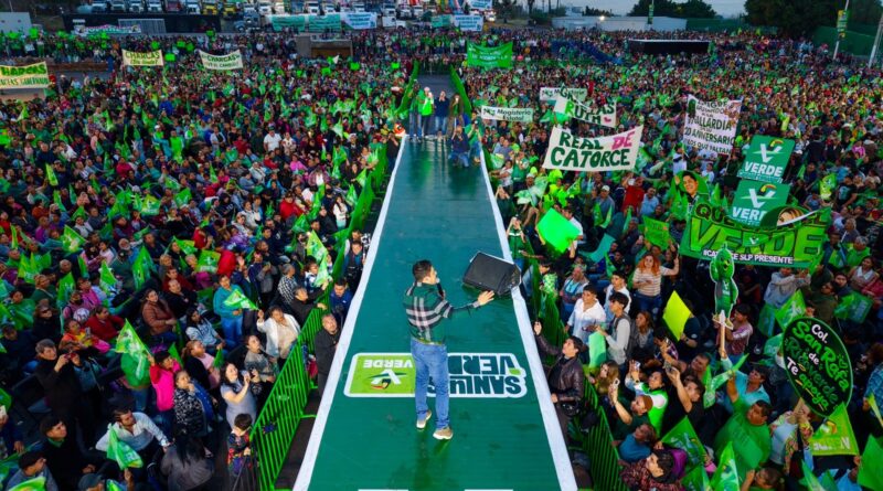 Partido Verde reúne a más de 50 mil personas y demuestra su fuerza, unidad y liderazgo en SLP
