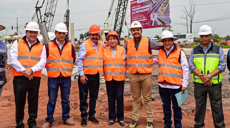 Supervisa Gobernadora Delfina Gómez puente Peñón-Texcoco; obra alcanza más de 51% en cimentación y beneficia a la Zona Oriente del EdoMéx