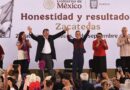David Monreal recibe a Claudia Sheinbaum en Zacatecas; más de 15 mil personas acompañan su gira por Segundo Informe