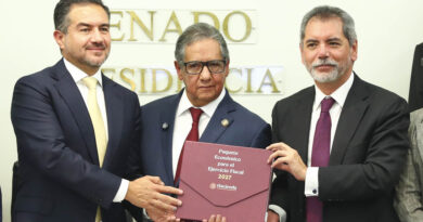 Recibe Senado de la República Paquete Económico 2027