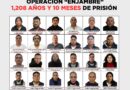 Operación “Enjambre” suma 1,208 años de prisión contra  27 individuos en EdoMéx